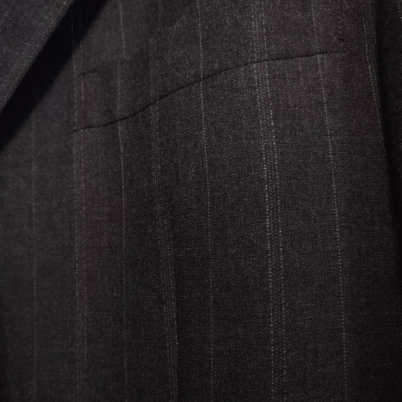 Austin Manor Men's Blazer Dark Gray Pinstripe Sz 44R Wool Blend - Picture 8 of 14